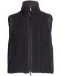 Anthracite Nylon Knit Reversible Vest For Cheap