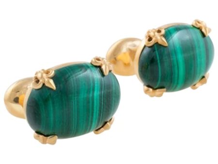 The Stone of Transformation Malachite Cufflinks Cheap