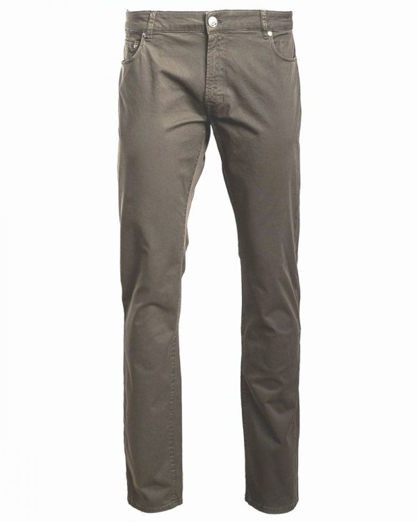 5 Pocked Cotton Pant in Washed Taupe Sale