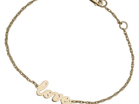 Addison Cursive Love Link Bracelet on Sale