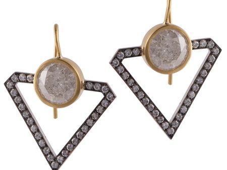 Yellow and White Gold Diamond Electra Earrings Fashion