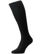 Asberley Silk Over the Calf Socks in Black on Sale