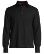 Black Evening Long Sleeve Polo Online now