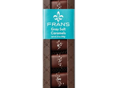 7 Piece Gray Salt Caramels in Dark Chocolate on Sale