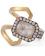 Yellow Gold Grey Rough Cut Diamond Electra Ring Online Sale