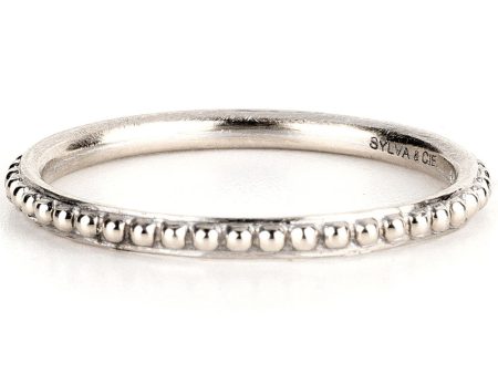 18K White Gold Caviar Band Online