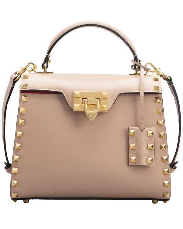 Alcove Rockstud Top Handle Bag in Rose Cannel Online Hot Sale